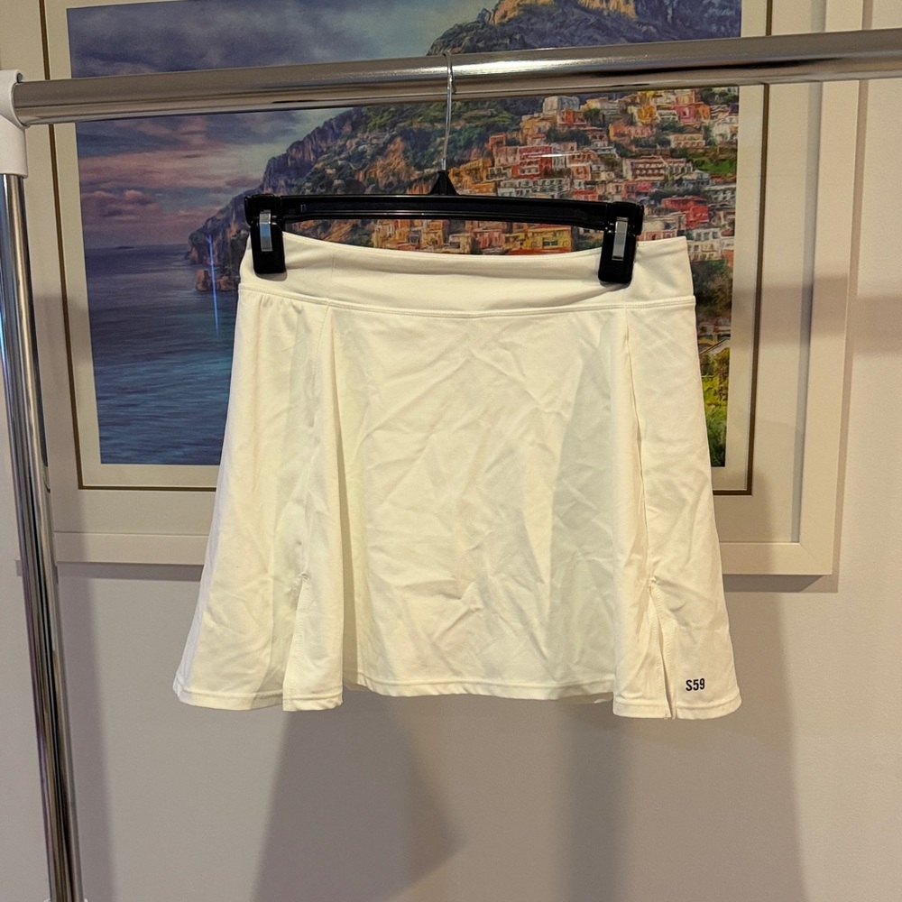 Splits59 Cream Tennis Skirt